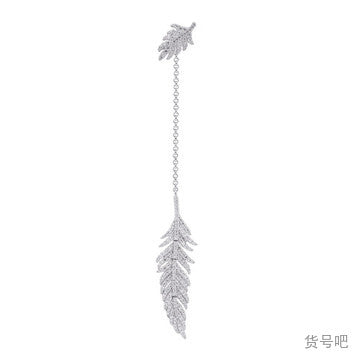 APM Feather Earring Single Silver AE10787OX