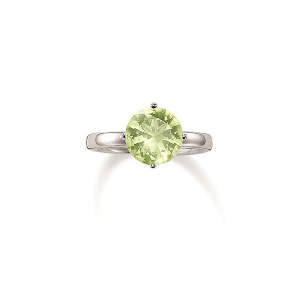 Thomas Sabo Sterling Silver Quartz Ring Size56 TR2039-695-33