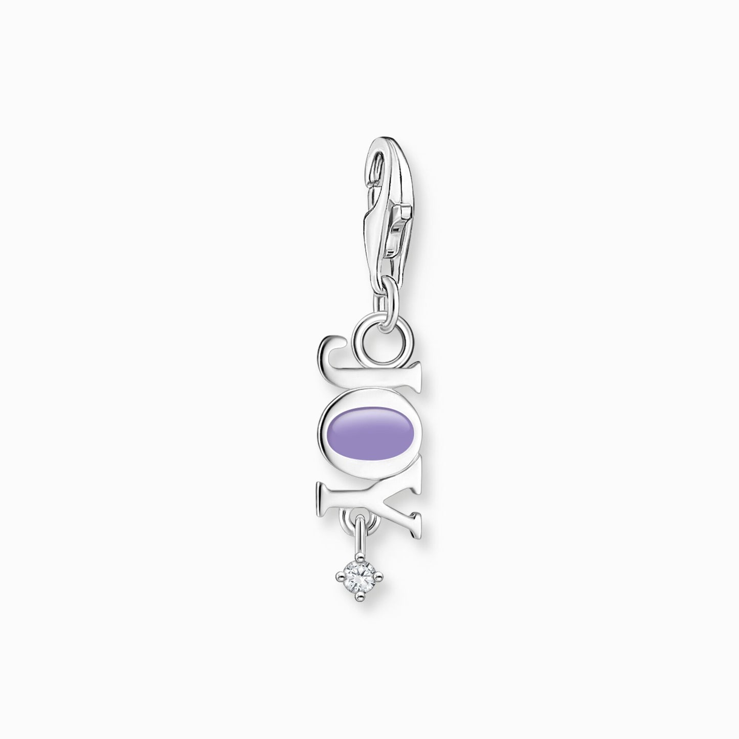 Thomas Sabo Charm Pendant Joy With White Stone Silver 2008-041-13