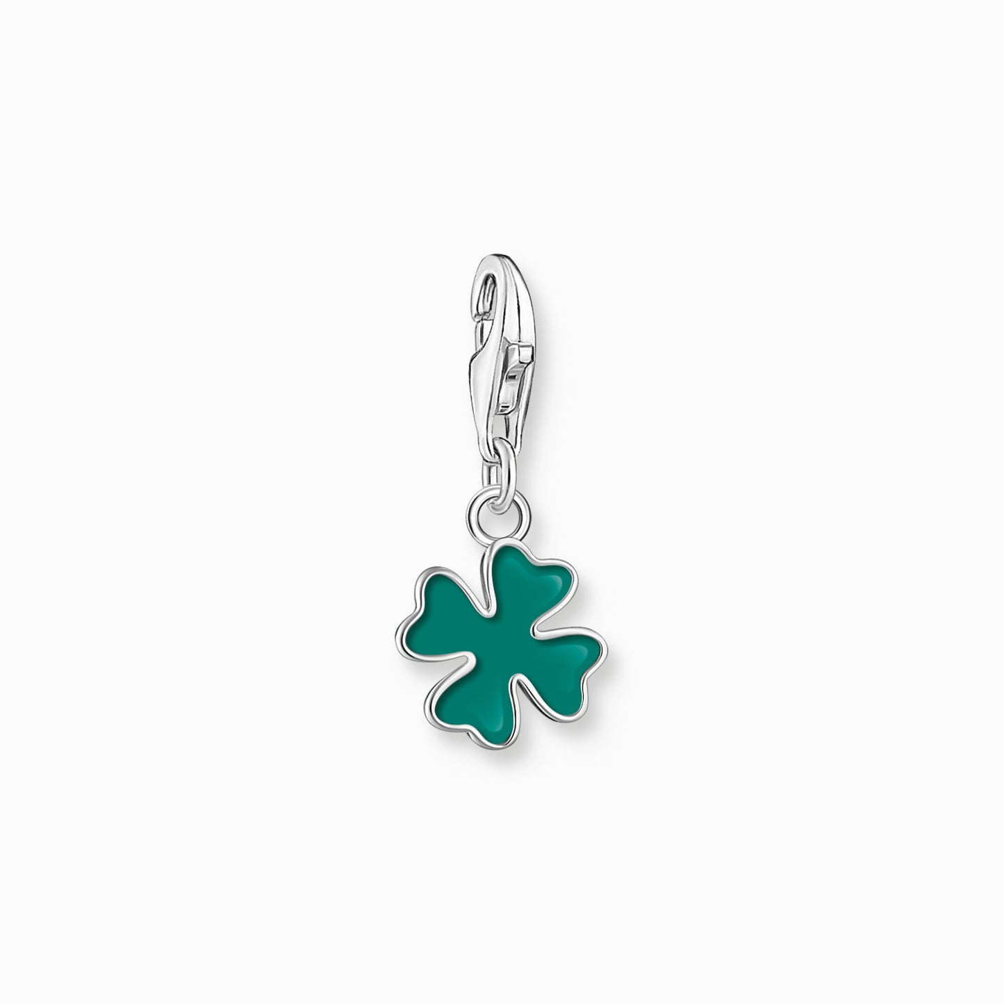 Thomas Sabo Charm Pendant Green Cloverleaf Silver 2017-007-34