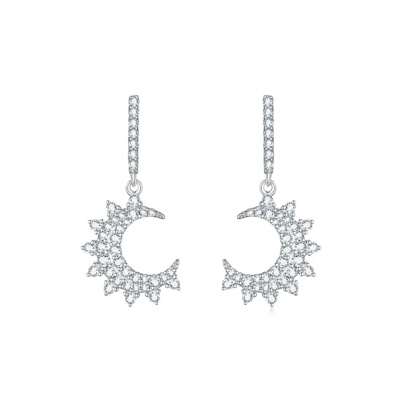 APM Moon Earrings - Silver AE13299OX