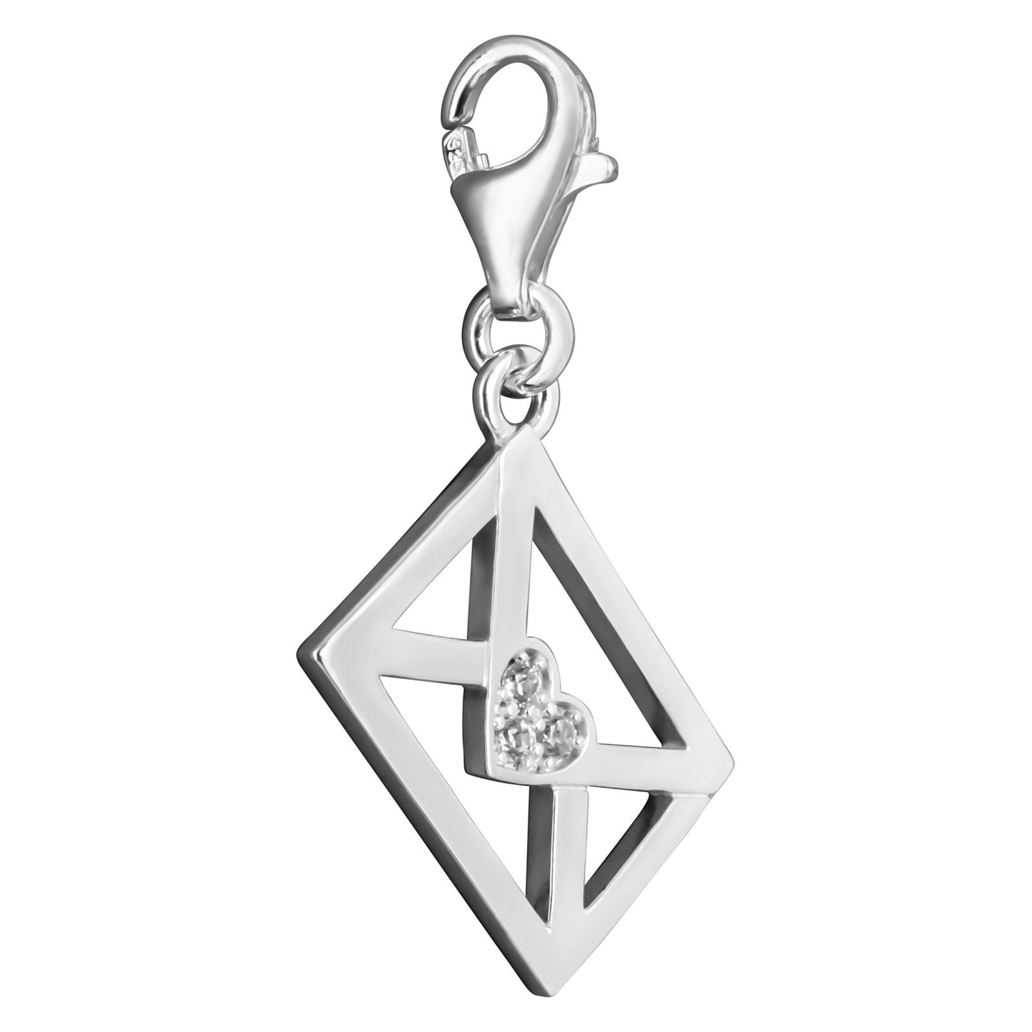 Thomas Sabo Sterling Silver & Cubic Zirconia Love Letter Charm 1251-051-14