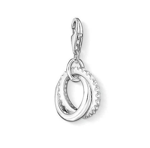 Thomas Sabo Silver Cubic Zirconia Eternity & Wedding Rings Charm 1252-051-14