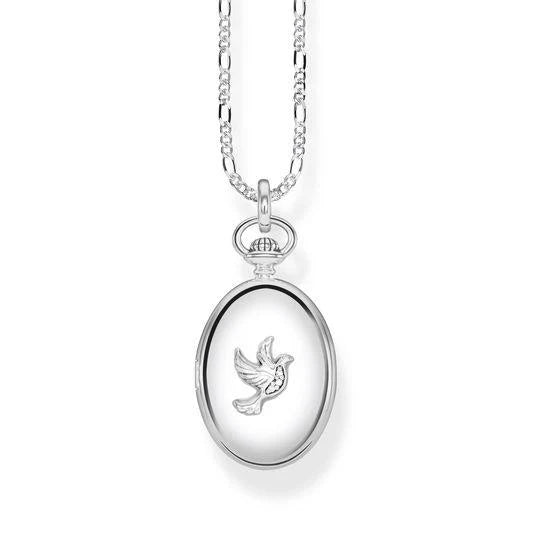 Thomas Sabo Silver Oval Dove Locket D_KE0040-356-14