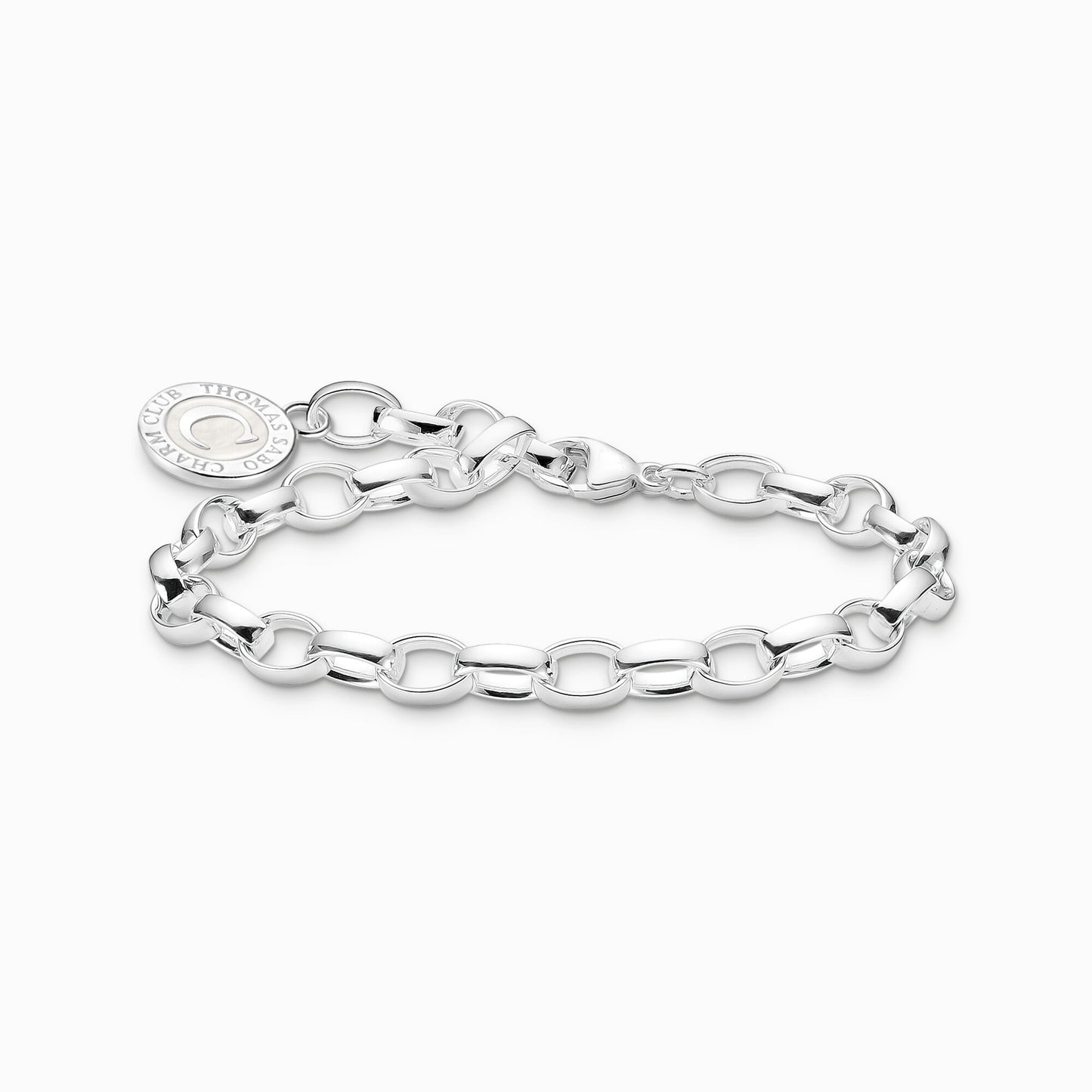 Thomas Sabo Member Charm Bracelet With White Charmista Coin Silver X0285-007-2