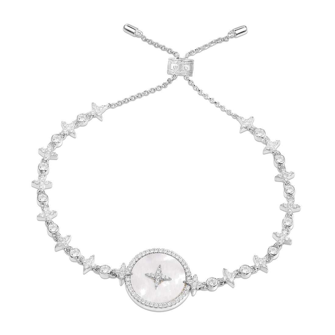 APM ETERNELLE Star and Mother-of-Pearl adjustable bracelet AB3582XNA