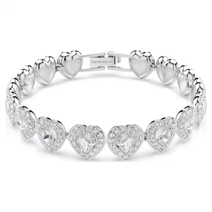 Swarovski Ariana Grande x Swarovski Bracelet Mixed Cuts, Heart, White, Rhodium Plated 5720860