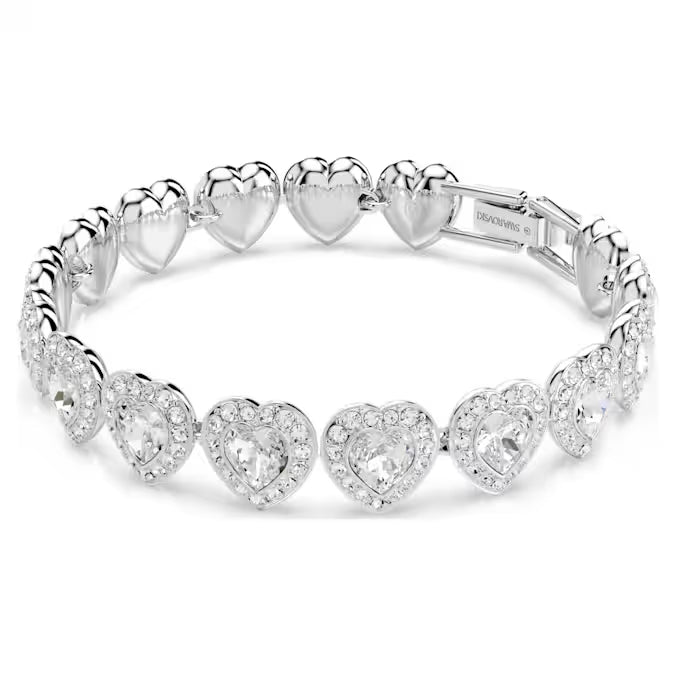 Swarovski Ariana Grande x Swarovski Bracelet Mixed Cuts, Heart, White, Rhodium Plated 5720860