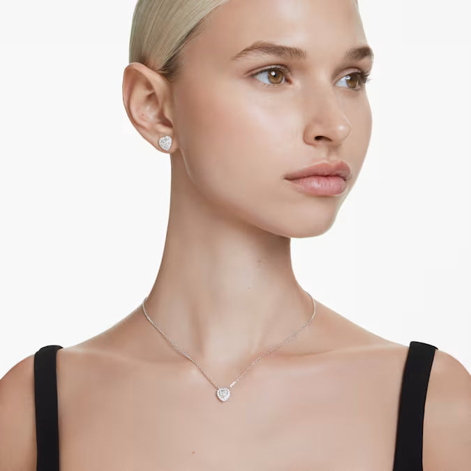 Swarovski Ariana Grande x Swarovski Set Mixed Cuts, Heart, White, Rhodium Plated 5720849