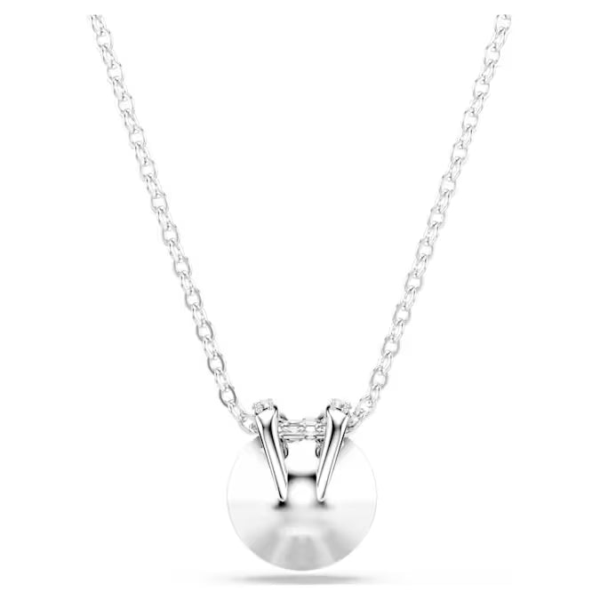 Swarovski Bella V Pendant Round Cut, Blue, Rhodium Plated 5724286