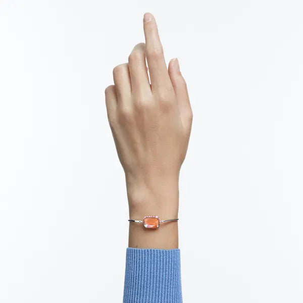 Swarovski Chroma bracelet Octagon cut, Multicoloured, Rhodium plated 5616642