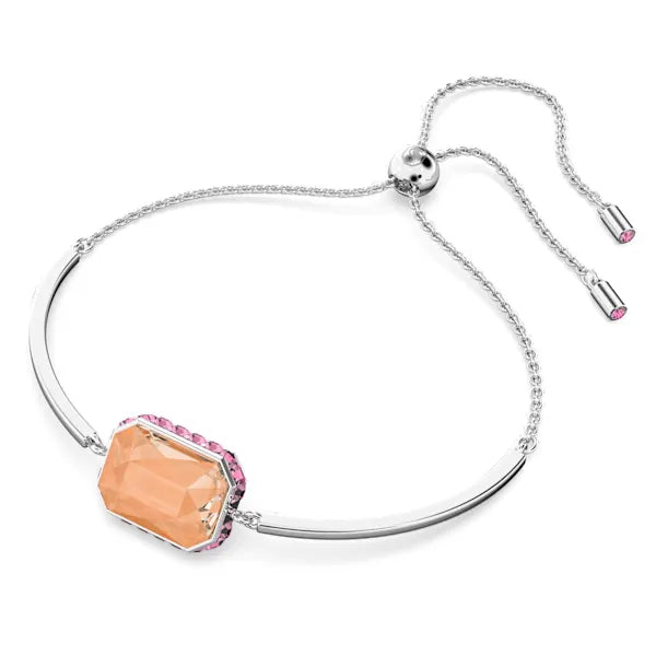 Swarovski Chroma bracelet Octagon cut, Multicoloured, Rhodium plated 5616642