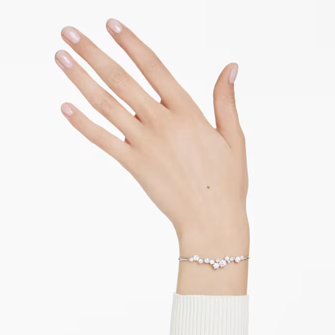Swarovski Constella Bangle Crystal Pearl, Round Cuts, White, Rhodium Plated 5720873, 5705618