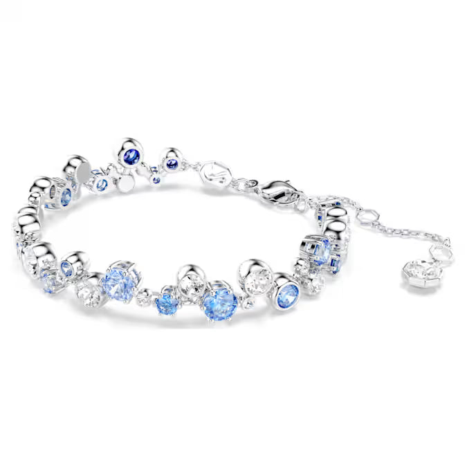 Swarovski Constella Bracelet Mixed Cuts, Blue, Rhodium Plated 5722479