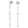 Swarovski Constella Drop Earrings Crystal Pearl, Round Cuts, White, Rhodium Plated 5705614