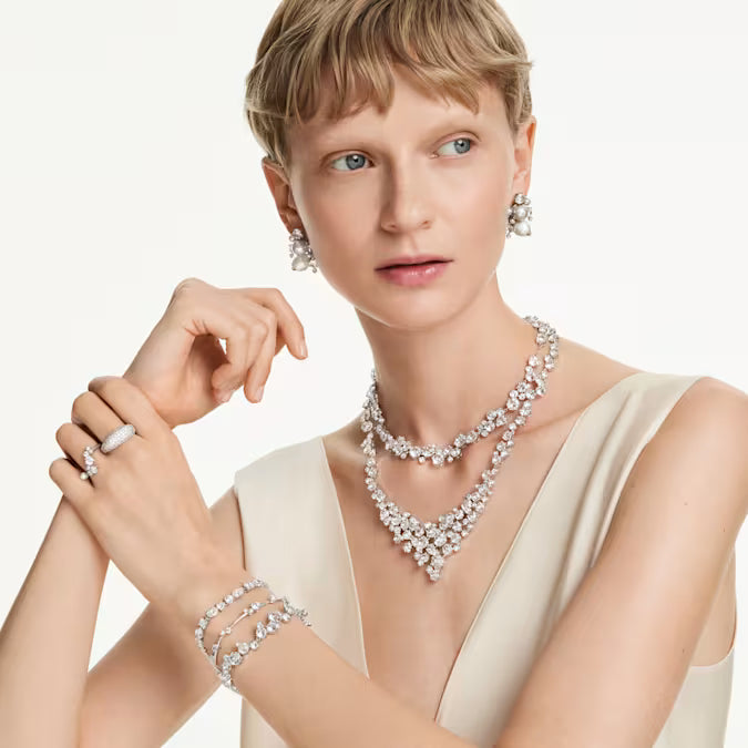 Swarovski Constella Necklace Round cut, White, Rhodium Plated 5722472