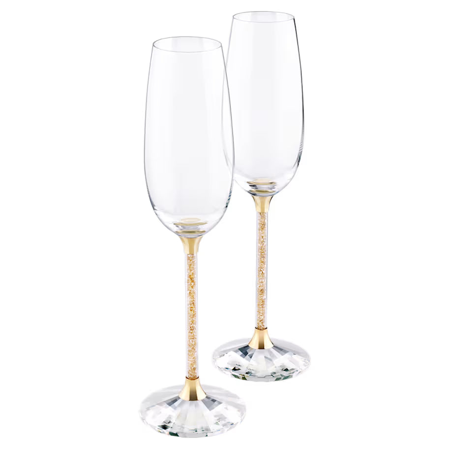 Swarovski Crystalline Toasting Flutes Gold Tone (Set of 2) 5102143