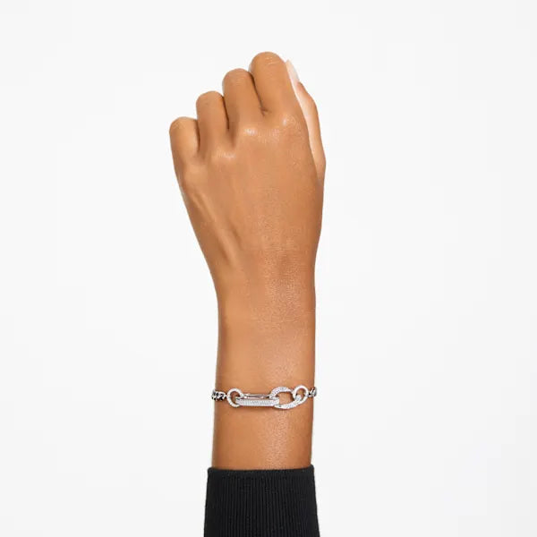 Swarovski Dextera bracelet Pavé, Mixed links, White,Rhodium plated 5642598 5642597