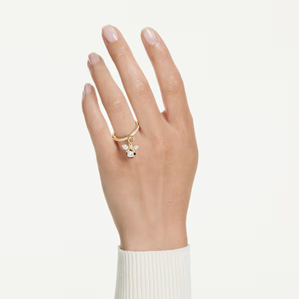 Swarovski Idyllia Motif Ring Mixed Cuts, Bee, Multicoloured, 18k Gold-Plated Finish 5748152 5748153