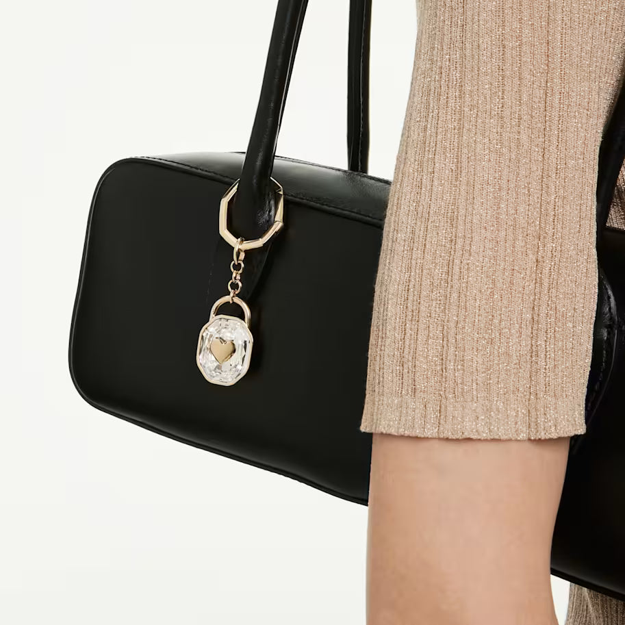 Swarovski Key Ring Oval Cut, White, Gold-Tone Plated 5733765