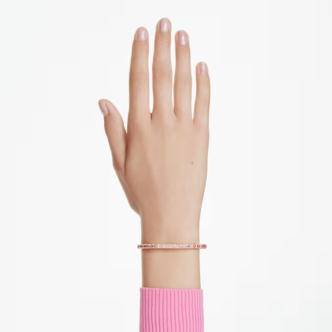 Swarovski Matrix Bangle Baguette Cut, Octagon Shape, Pink, Gold-Tone Plated 5705791