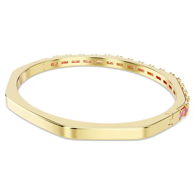 Swarovski Matrix Bangle Baguette Cut, Octagon Shape, Pink, Gold-Tone Plated 5705791