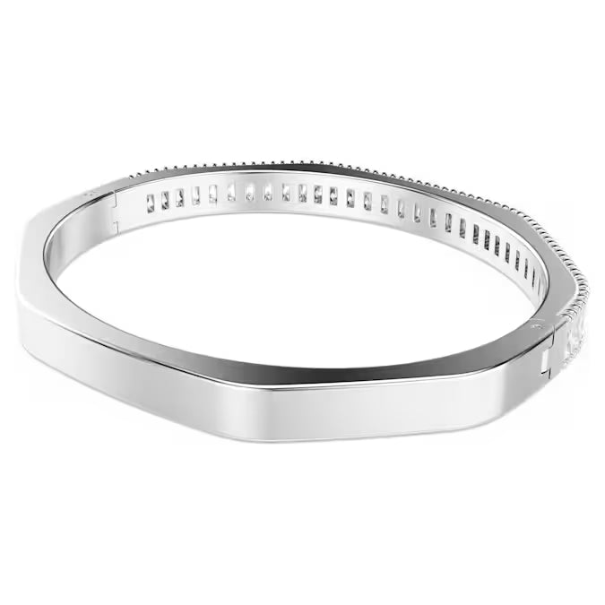Swarovski Matrix Bangle Baguette Cut, Octagon Shape, White, Rhodium Plated 5705784