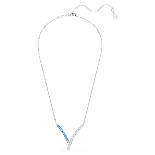 Swarovski Matrix Pendant Mixed Cuts, Blue, Rhodium Plated 5732265
