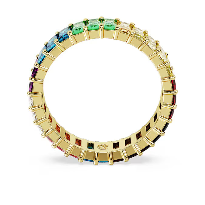 Swarovski Matrix Ring Baguette Cut, Multicoloured, Gold-Tone Plated 5686633