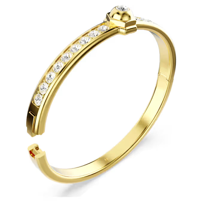 Swarovski Numina Bangle Round Cut, White, Gold-Tone Plated 5688493, 5688494