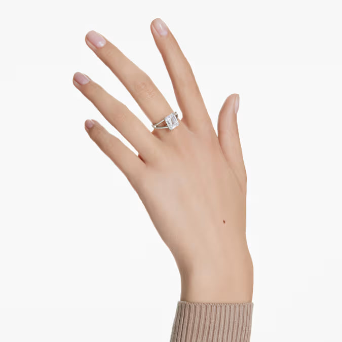 Swarovski Stilla Ring Octagon Cut, White, Silver-Tone Finish 5717878