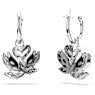 Swarovski Swan Drop Earrings Swan, Black, Mixed Metal Finish 5705728