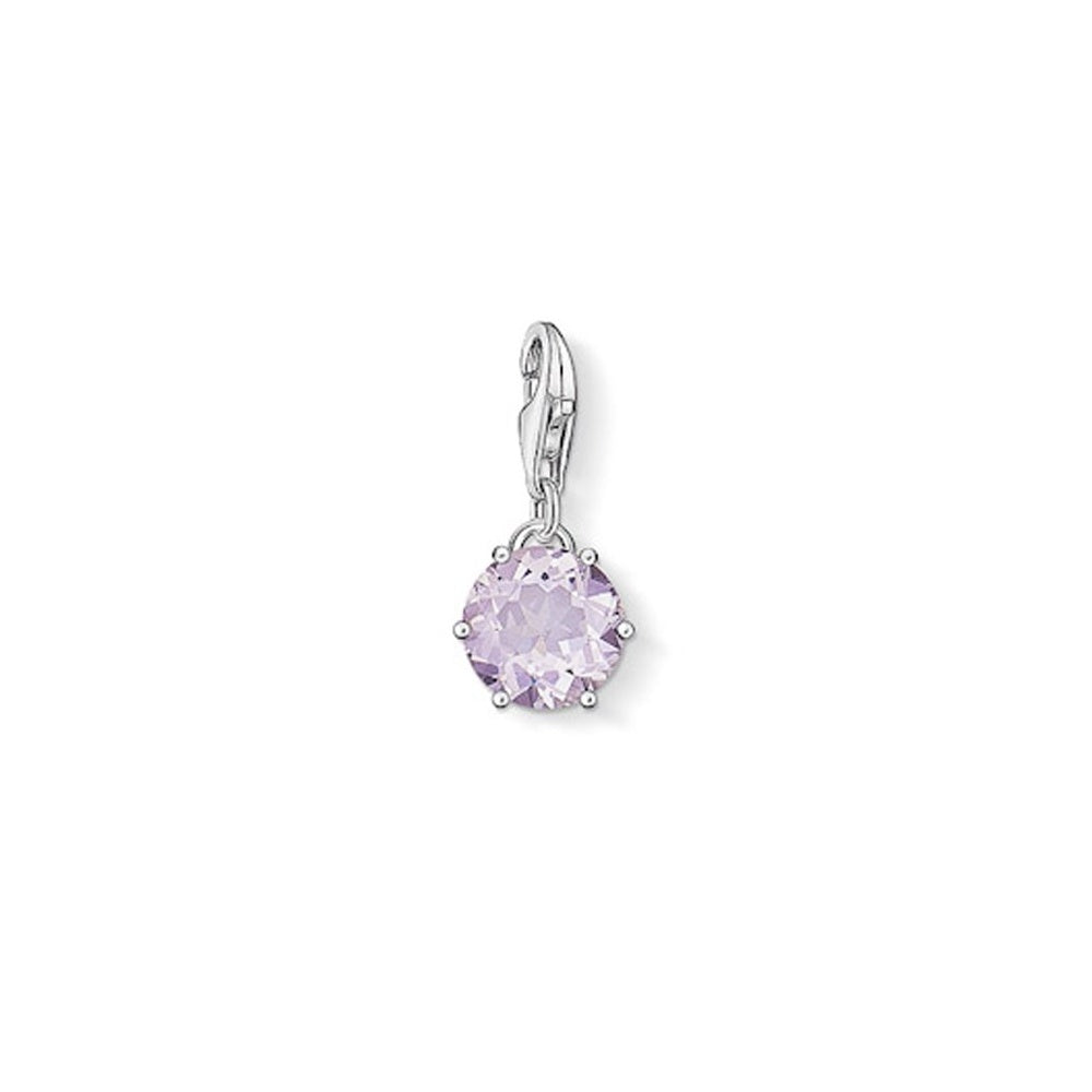 Thomas Sabo Silver June Birth Stone Light Amethyst Charm 1259-163-13