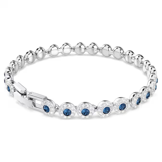 Swarovski Una Angelic Bracelet Round Cut, Blue, Rhodium Plated 5733401