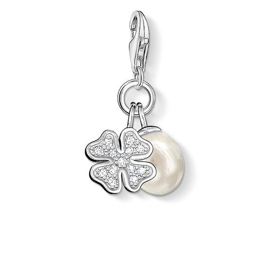 Thomas Sabo Charm Pendant "Cloveleaf With Pearl" 0831-167-14