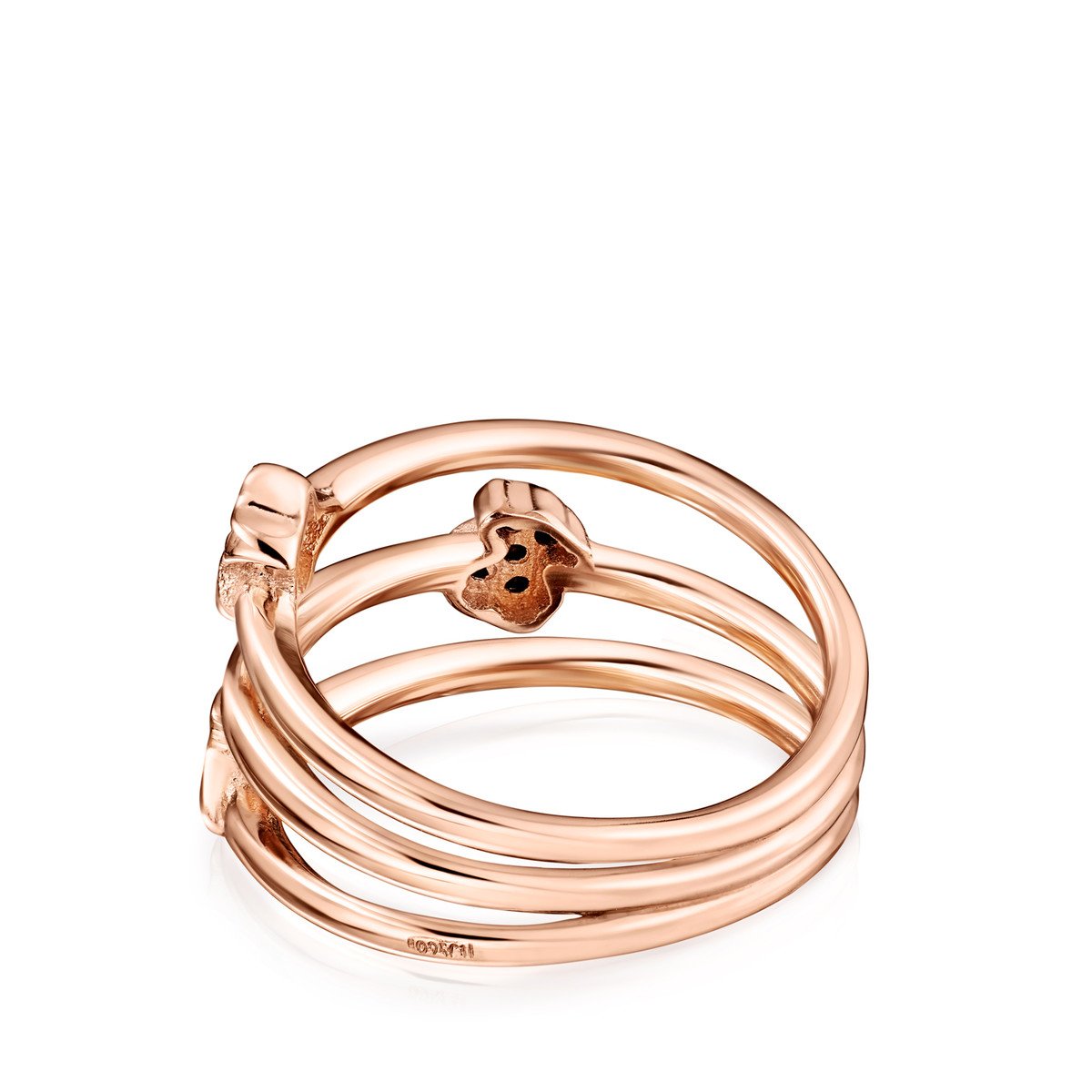 Tous Rose Gold Vermeil Motif Ring with Spinels 914935511