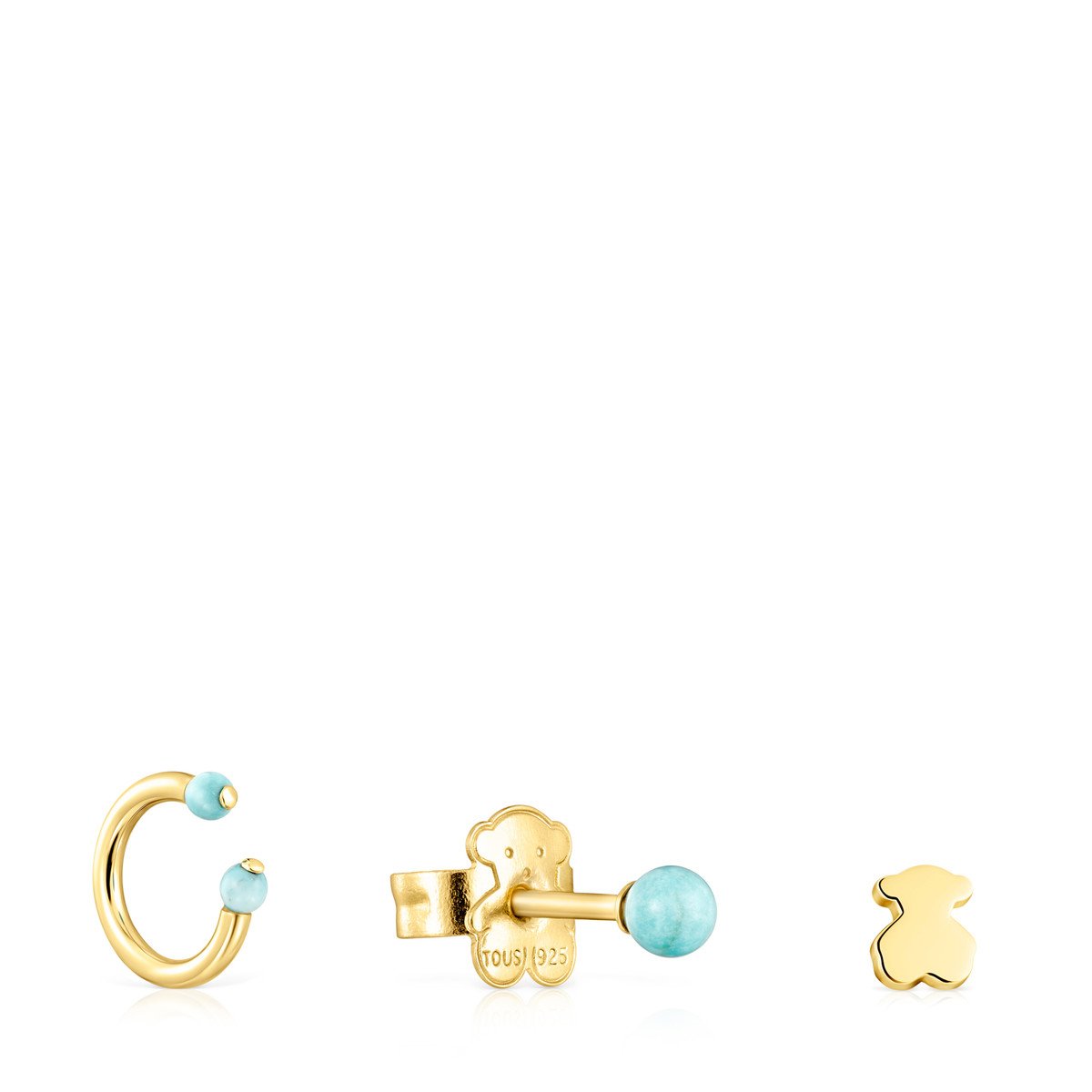 Tous Pack of Batala Earrings in Gold Vermeil with Howlite 918543640