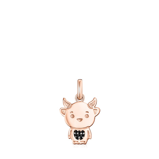 Tous Chinese Horoscope Ox Pendant in Rose Gold Vermeil with Spinel 918434510