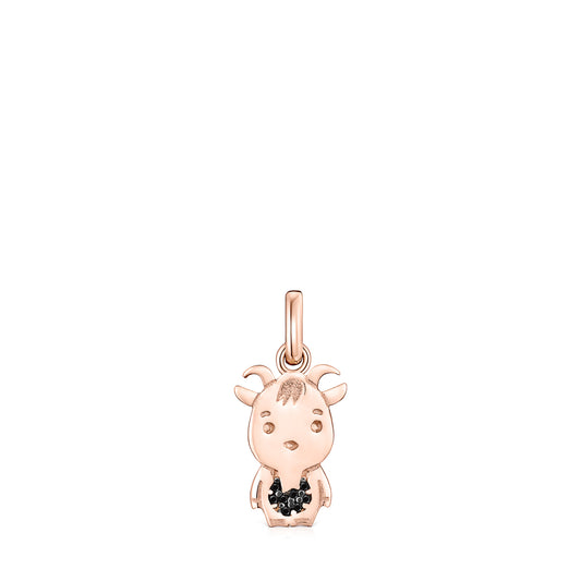 Tous Chinese Horoscope Goat Pendant in Rose Gold Vermeil with Spinel 918434530