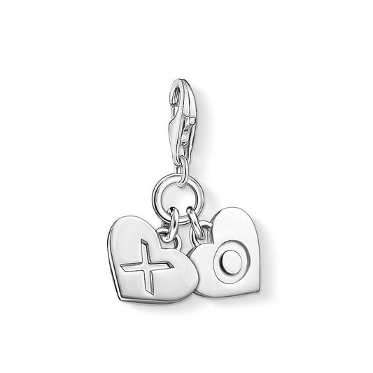 Thomas Sabo Silver XO Heart Charm 1314-001-12