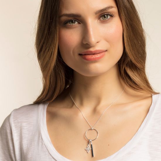 Thomas Sabo Charm Pendant "White Love Knot Small" 1563-051-14