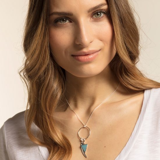 Thomas Sabo Charm Pendant "Triangle Turquoise" 1579-667-17