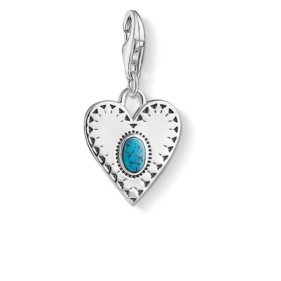 Thomas Sabo Charm Pendant "Heart Turquoise Stone" 1684-878-17