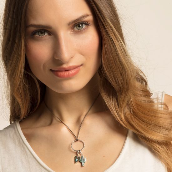 Thomas Sabo Charm Pendant "Heart Turquoise Stone" 1684-878-17