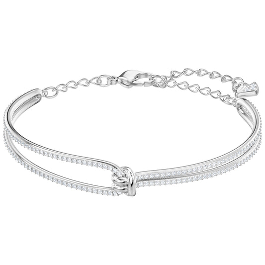 Swarovski Lifelong Bangle, White, Rhodium plating 5368552