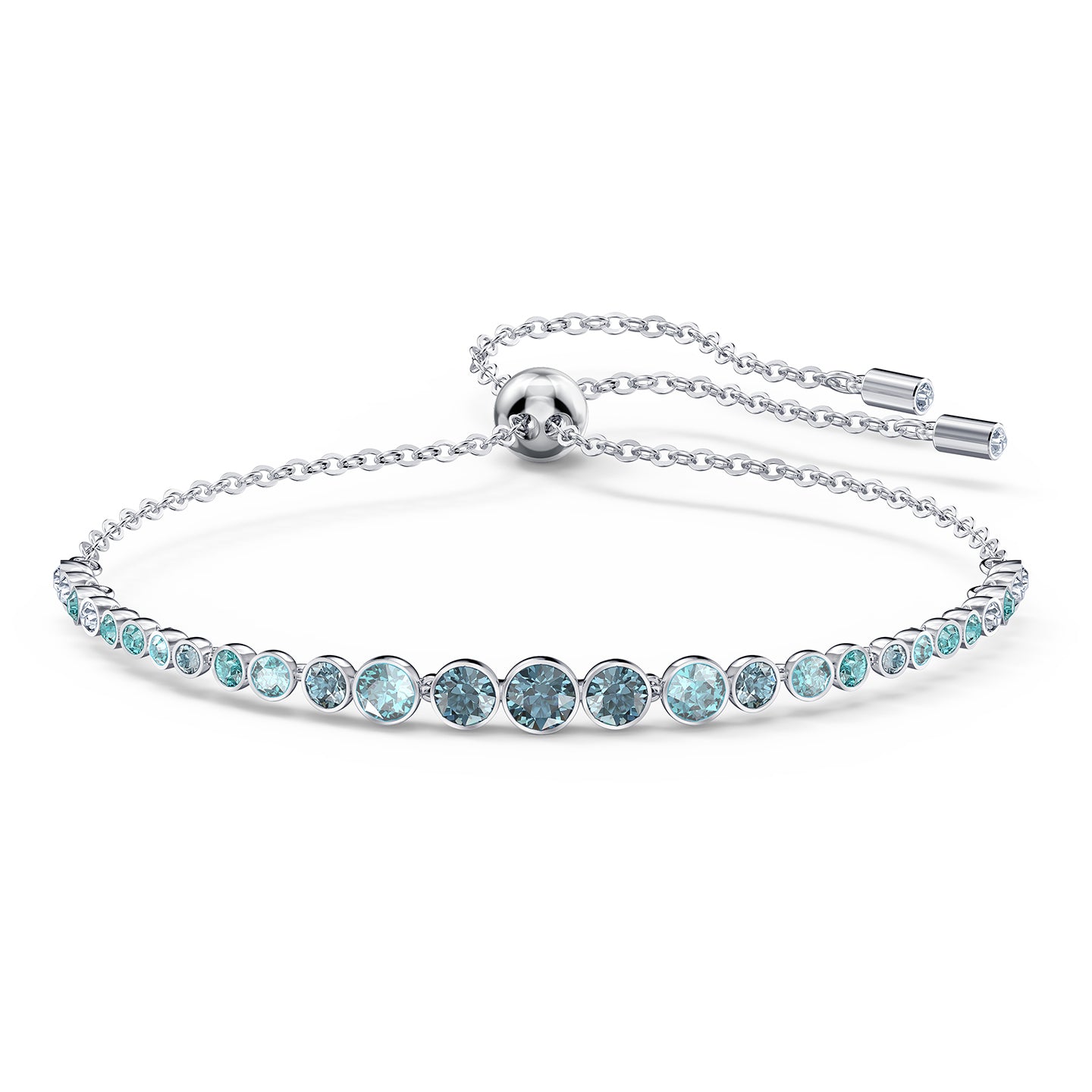 Swarovski Emily Gradient Bracelet, Blue, Rhodium plated 5562130