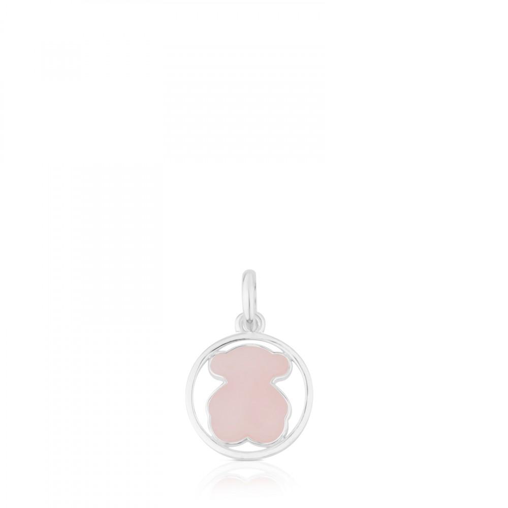 Tous Silver Camille Pendant with Rose Quartz 712164660