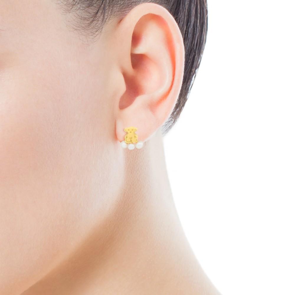 Tous Gold Sweet Dolls XXS Earrings with Pearls 712783000
