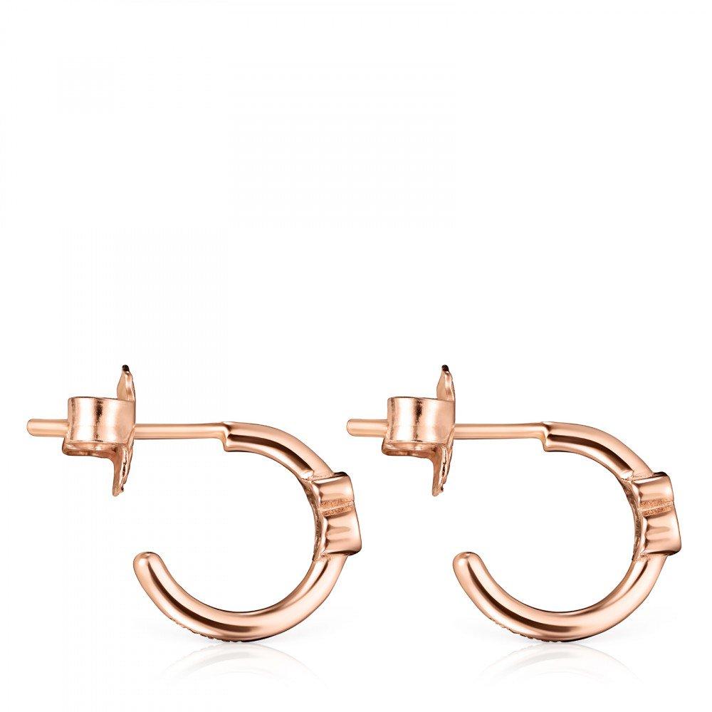 Tous Rose Gold Vermeil Motif Earrings with Spinels 914933620