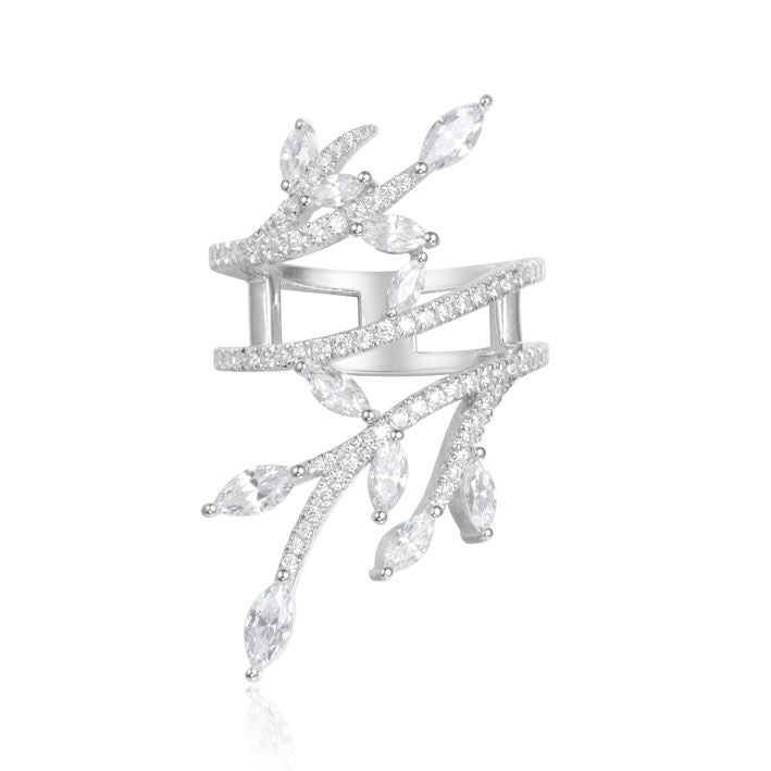 APM Gothique Les Fueilles Silver Ring A17628OX